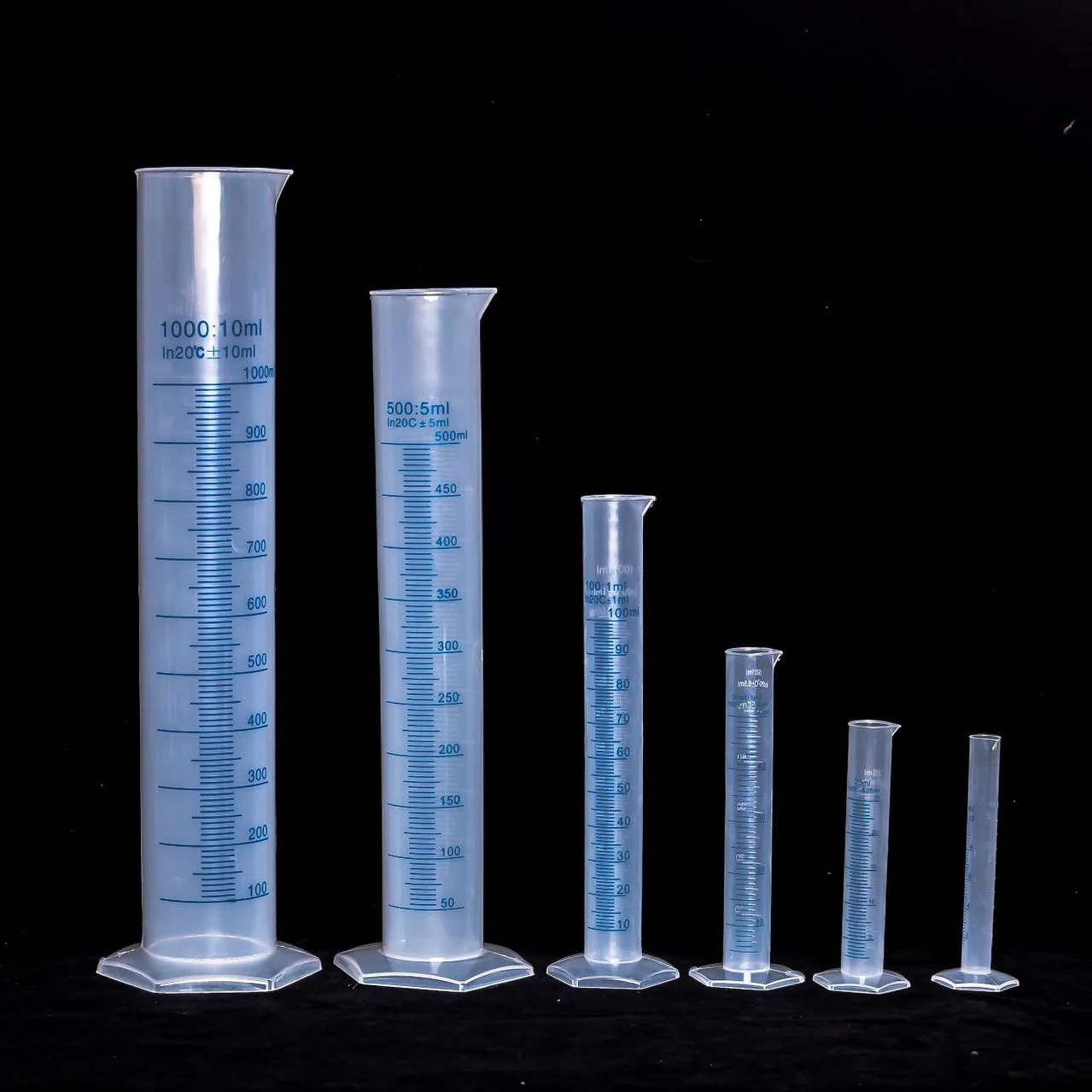 Мерный пластиковый цилиндр Размер 10 мл 25 50 100 250 1000