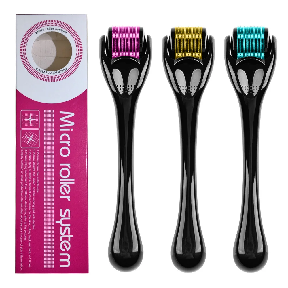 Facial Titanium Micro Needle Roller Acne Scars Freckle Roller Private Label 1mm 1.5mm Micro Derma Roller
