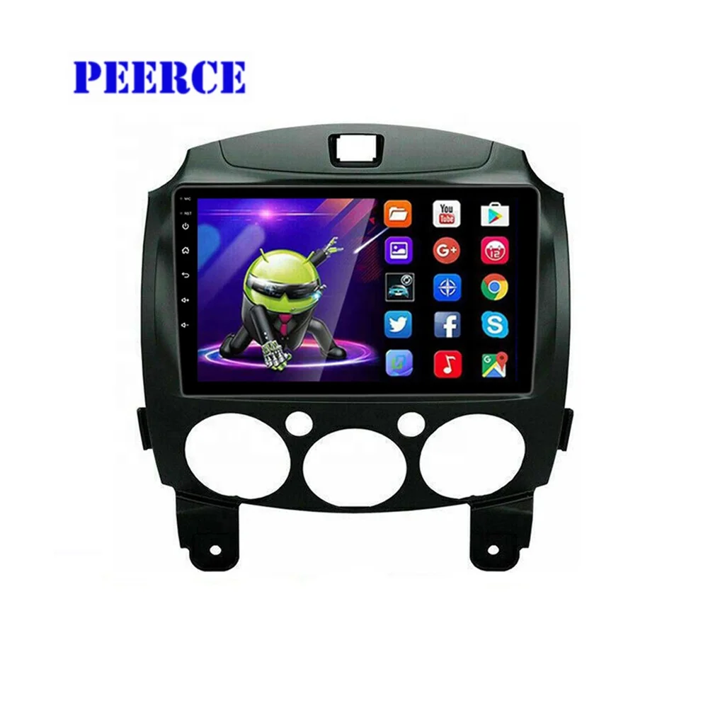 Best sellers 9 inch for Mazda 2 2007-14 android 1+16GB navigation WiFi 2.5D touch screen car radio DVD player