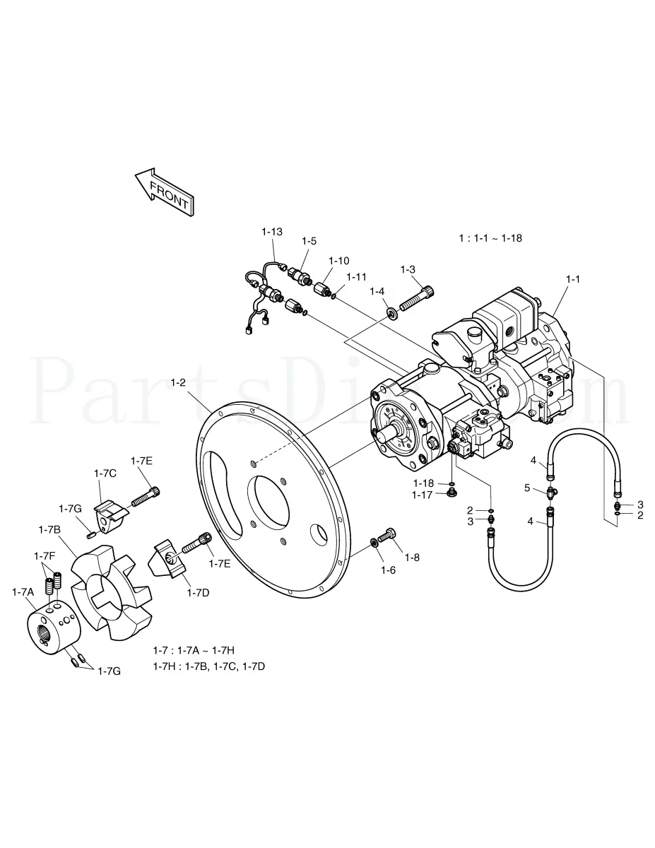  PNM FK 401-00161A K3V63DTP Гидравлический поршневой насос в сборе 130W-V 160W-V Главный для