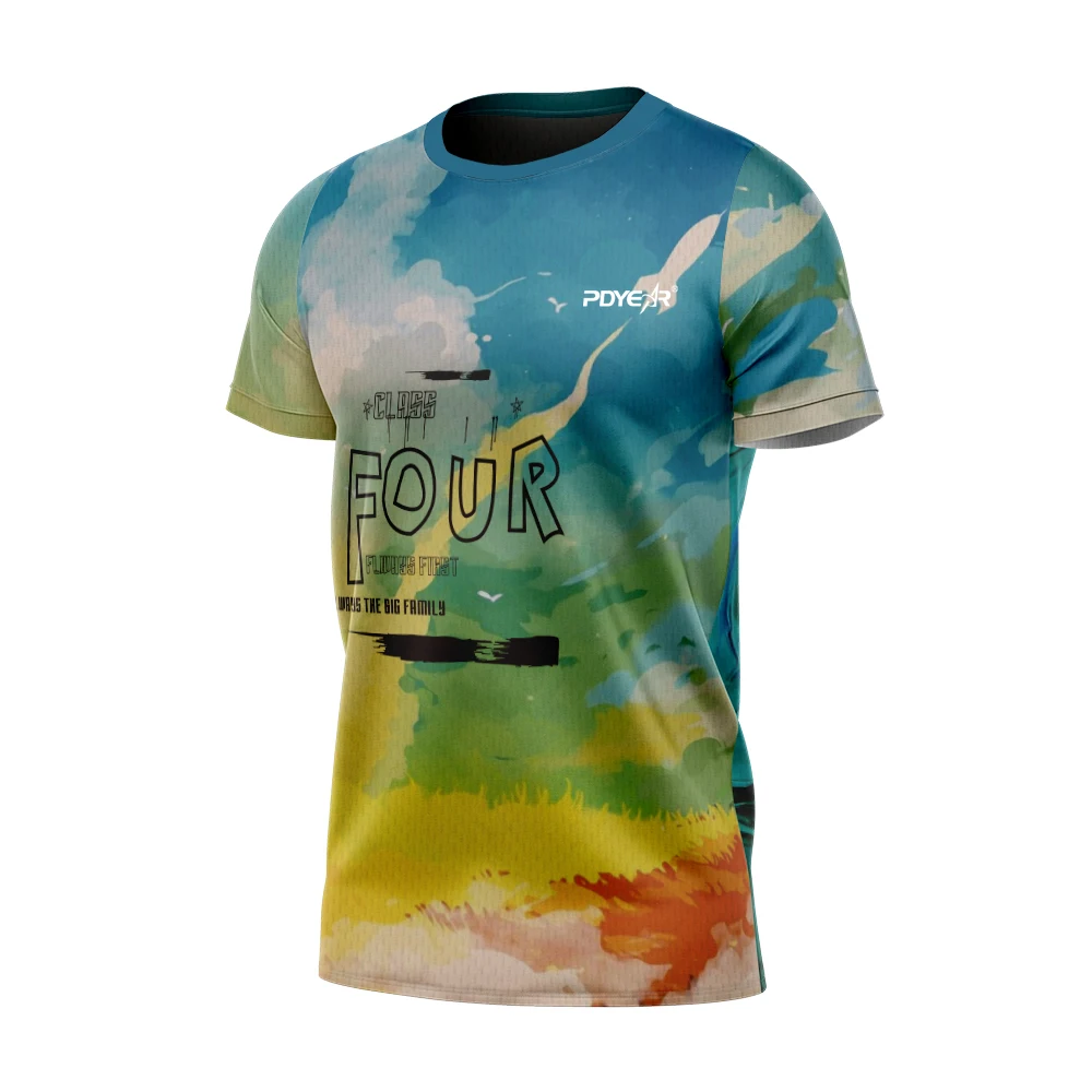 3D Print T-Shirt Digital Printing Men Sublimation Polyester T Shirt 100% Polyester Jersey T Shirt