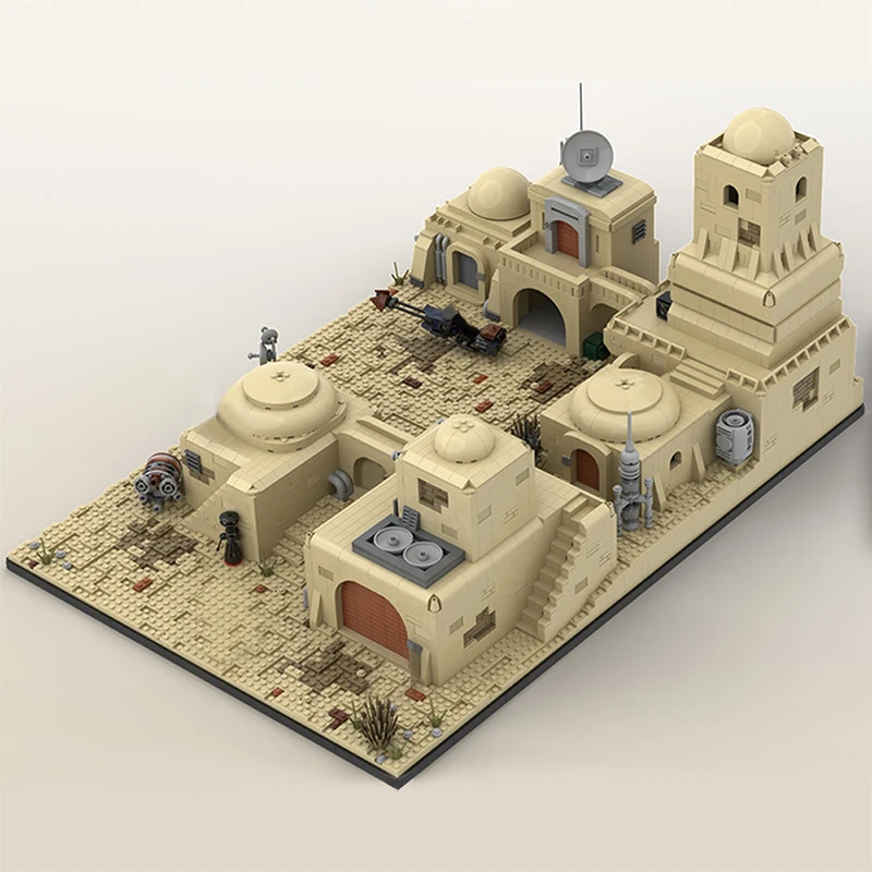 Space Wars Architecture Building Blocks Compatible MOC-52200 Tatooine Mos Eisley Desert Cantina Model Bricks Kids Toys Xmas Gift