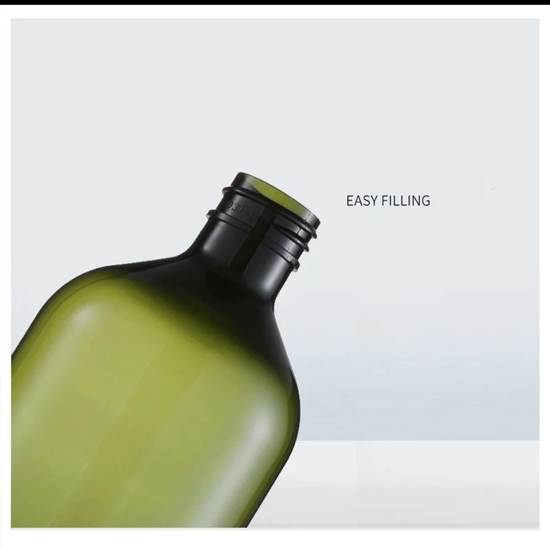 Amber plastic pet packaging recycled 16oz empty 500ml unique luxury clear shampoo and conditioner bottle