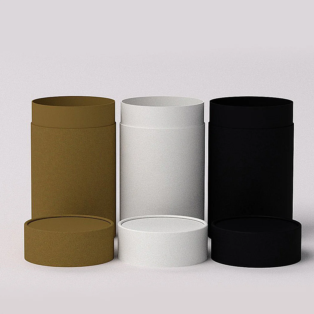 Bio-degradable Cosmetic Package Recycled Kraft Cardboard Round Box Hot Selling  Food Grade Packaging Paper Tube for Tea