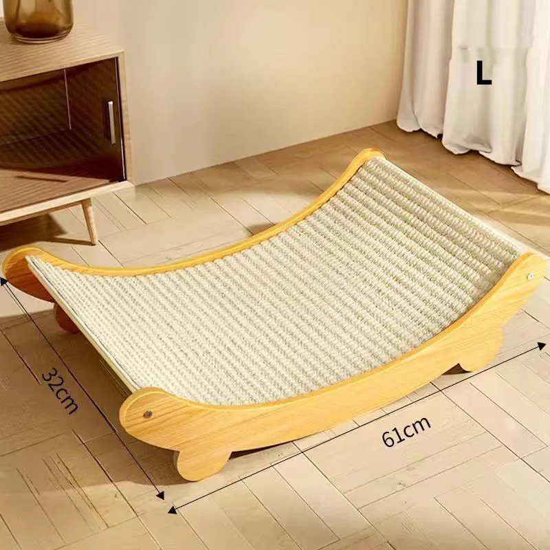 Kingtale 2 in 1 Cat Scratcher Cardboard Lounge Bed Cat Scratching Board Durable Board Pads Prevents Furniture Damage
