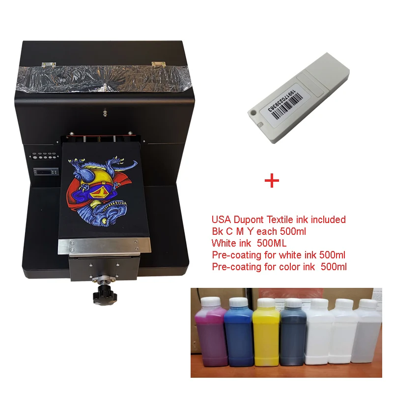 A4 size  6 Color  directly dtg t-shirt printing printer for garment printing