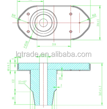 Linquan Refractory LQLV180 Slide Gate Plate with lower nozzles