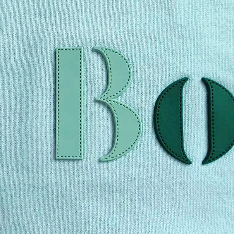 Wholesale Custom Clothing Heat Transfer Printing Label TPU 3d Embossed Silicone Logo Printing PVC Badge for T-shirts Pp Bag