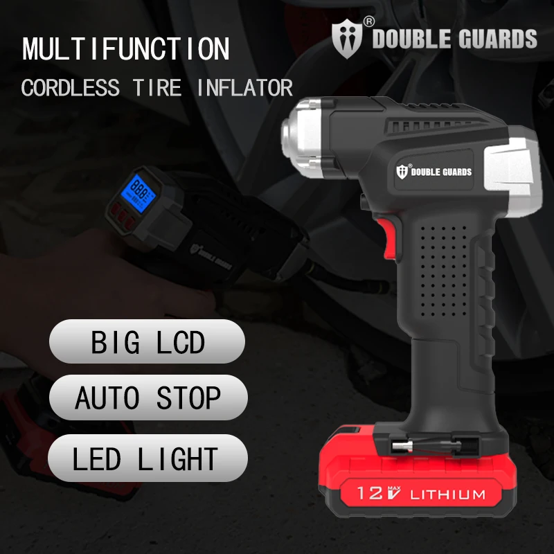 
air gun wireless tire inflator air compressor with CE ROHS 