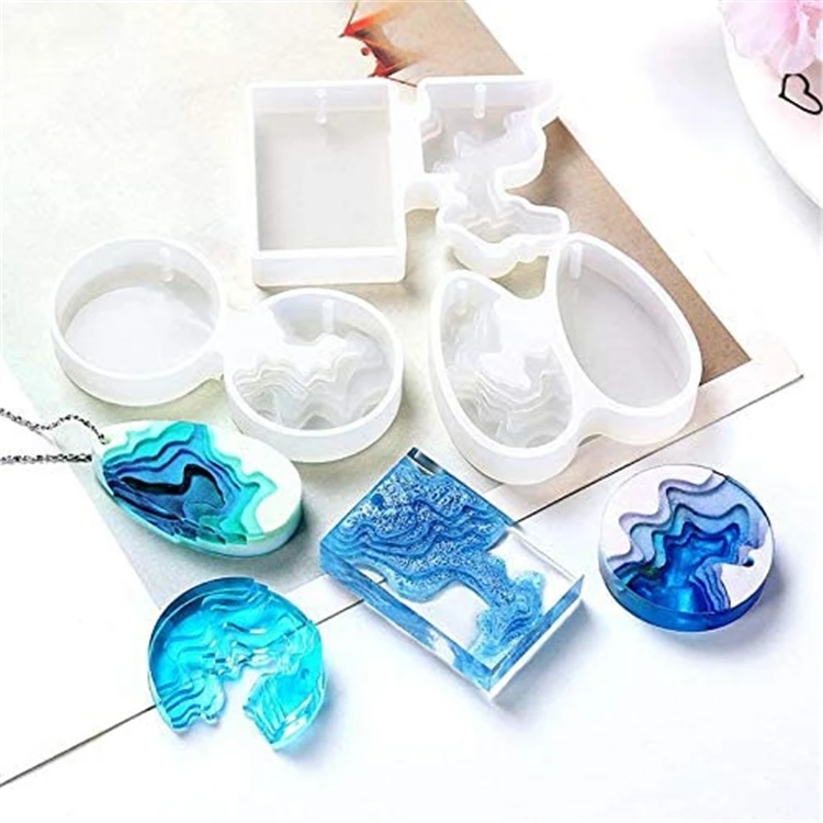 Amazon Hot 2020 New 3PCS Creative Island Beach Patterns Pendant Silicone Resin Molds TOYS0306