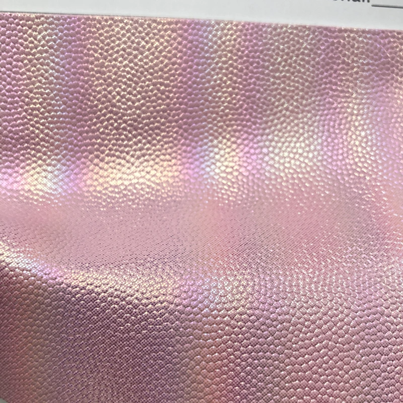Shiny Rainbow Holographic PU Faux Synthetic Leather Fabric for Jewelry Packaging Box Pouch Hair Bow Handbag Shoes Making