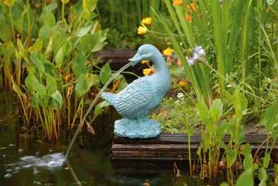 pond spitter fountain garden decor duck animal garden resin statue