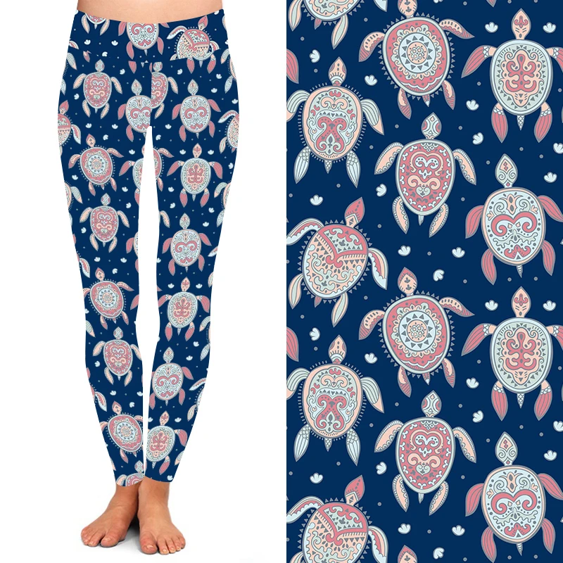 2023 Newest buttery soft Australia 3/4 length capri tortoise water turtle leggings