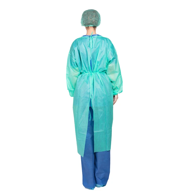 20gsm 25gsm 30gsm 35gsm PP Isolation Gown Polypropylene Long Sleeve Doctor Disposal Medical Gowns
