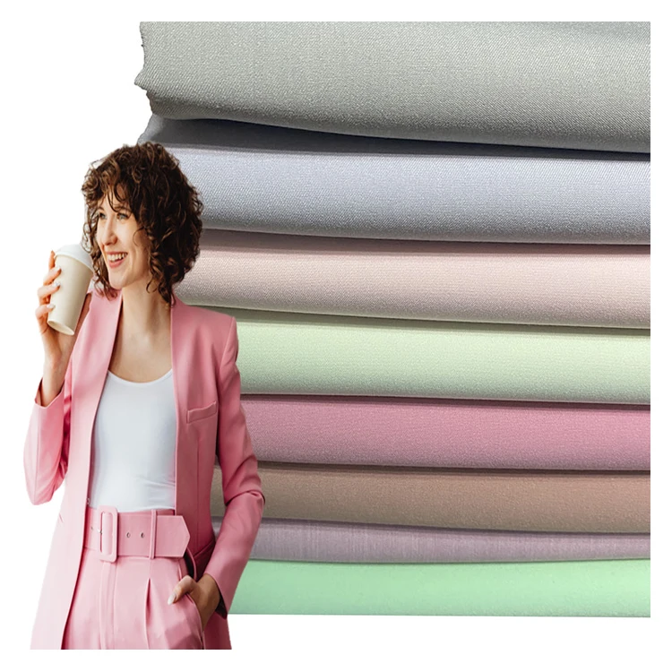 ready goods woven rayon/polyester 4 way stretch fabric for mens suit uniform scrub