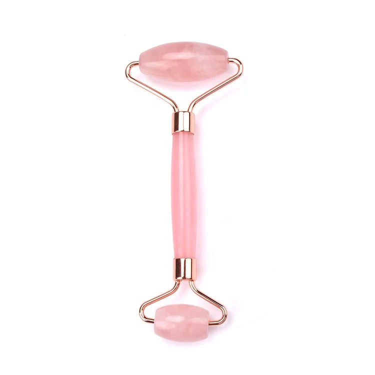 Hot Selling Natural Crystal Facial Massagers for Women High Quality Rose Quartz Jade Roller and Gua Sha Set