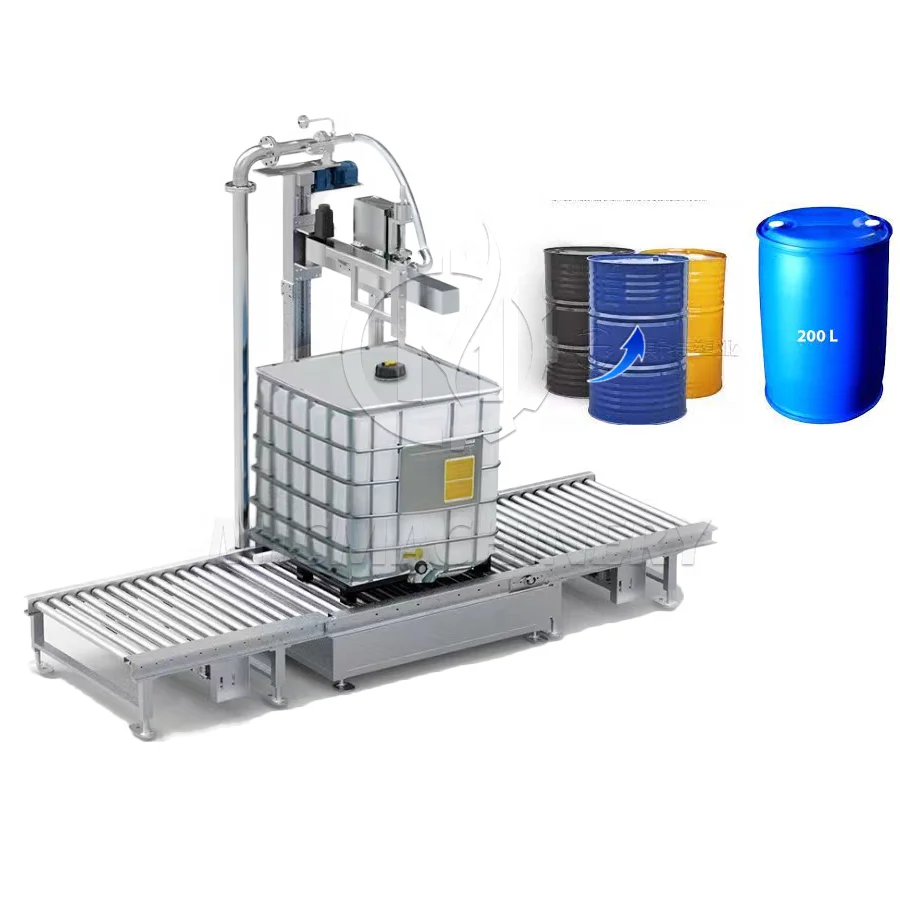 Semi Automatic IBC 200L Tank Lube Lubricant Engine Oil Filling Machine