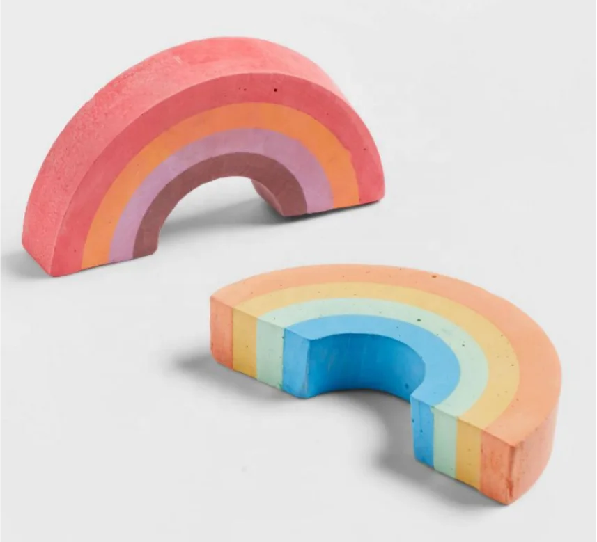 Washable Rainbow Colored Sidewalk Chalk For Kids