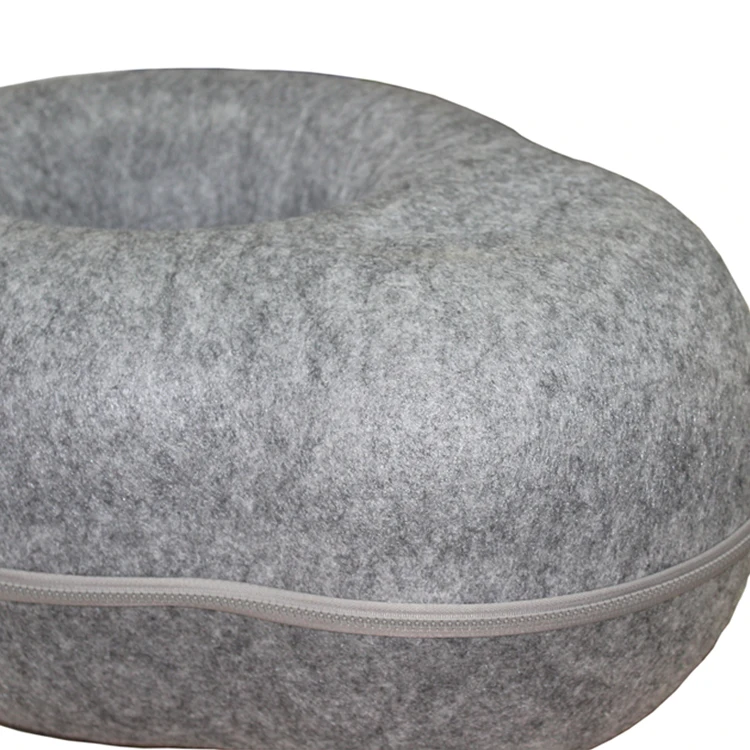 Wholesale good quality polyester thermoforming cat bed customized color size PET felt pet house for home