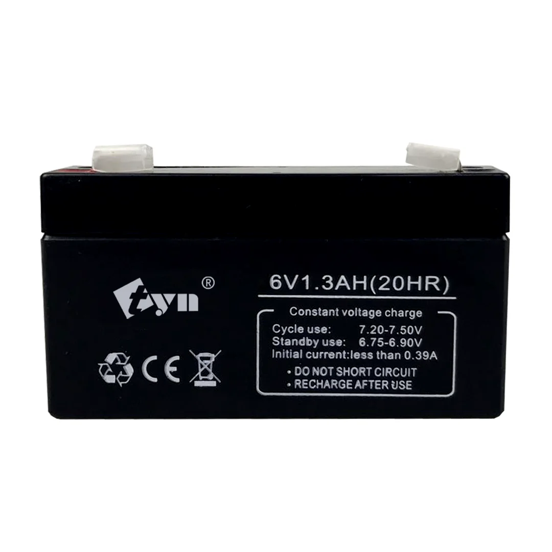 TYN Gel Agm Lead Acid Battery Solar Street Light Battery 1.3ah 6v For Home Appliances