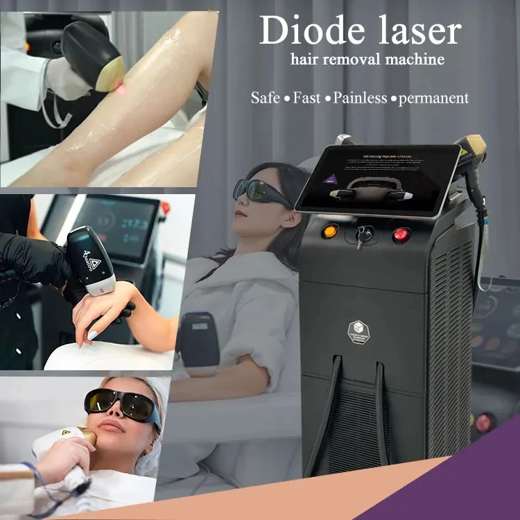 3 waves 755nm 808nm 1064nm diode laser ice titanium platinum laser 810/Hair removal 755nm alexandrite laser hair removal