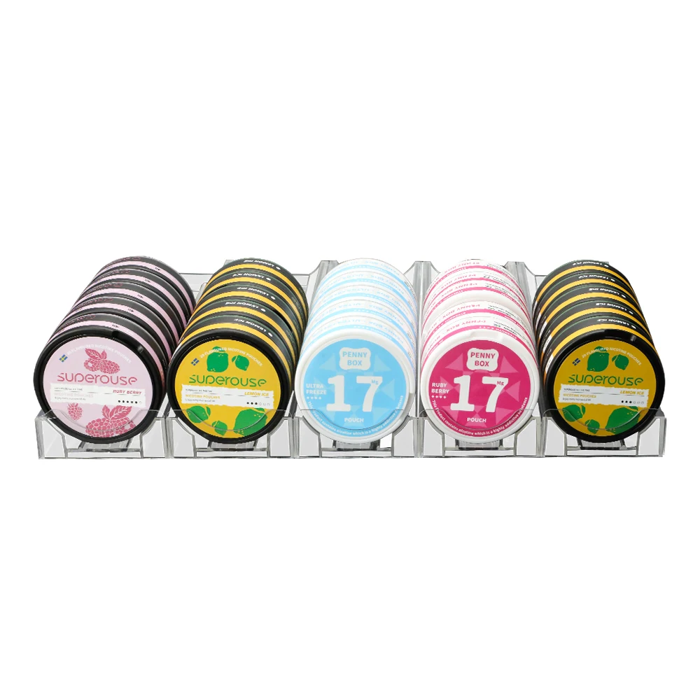 Wholesale Aluminum Nicotine Pouches Lip Round Cigarette Case Circular Oral Cans Chewing Wholesale Tobacco Organizer Snus Pusher