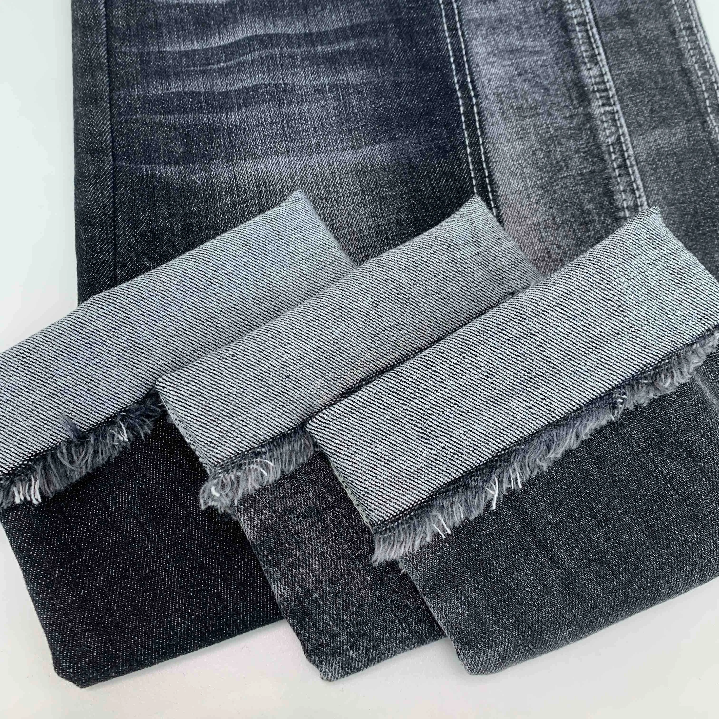 Crosshatch Premium Quality Denim Fabric Black Heavyweight For Work Clothes In Guangzhou Denim Fabric Market