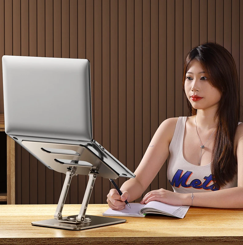 Best Seller Foldable Portable Aluminum Notebook Stand Rotating Base Holder Compatible Suppliers