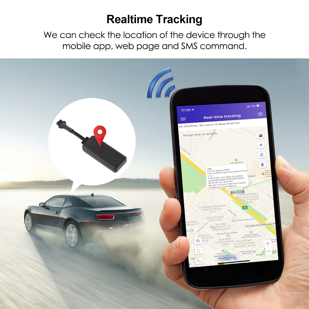 Мини GPS-трекер Rastreador для автомобиля дистанционное отслеживание топлива в реальном времени устройство отслеживания Геозоны ударов превышения скорости