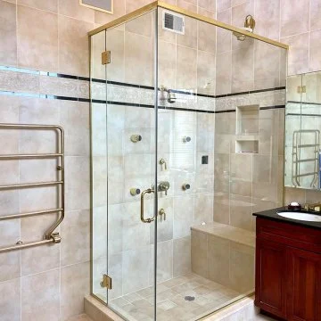 Manufacture Framed Shower Enclosure 8/10mm Tempered Glass Bathroom Door Shower Room Automatic Sliding Glass Shower Cabin