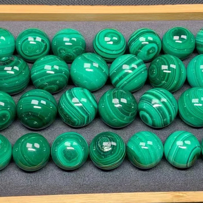 Wholesale Polished Green Malachite Quartz Ball Small Malachite Natural Crystal Sphere Kambaba Sphere For Decoration