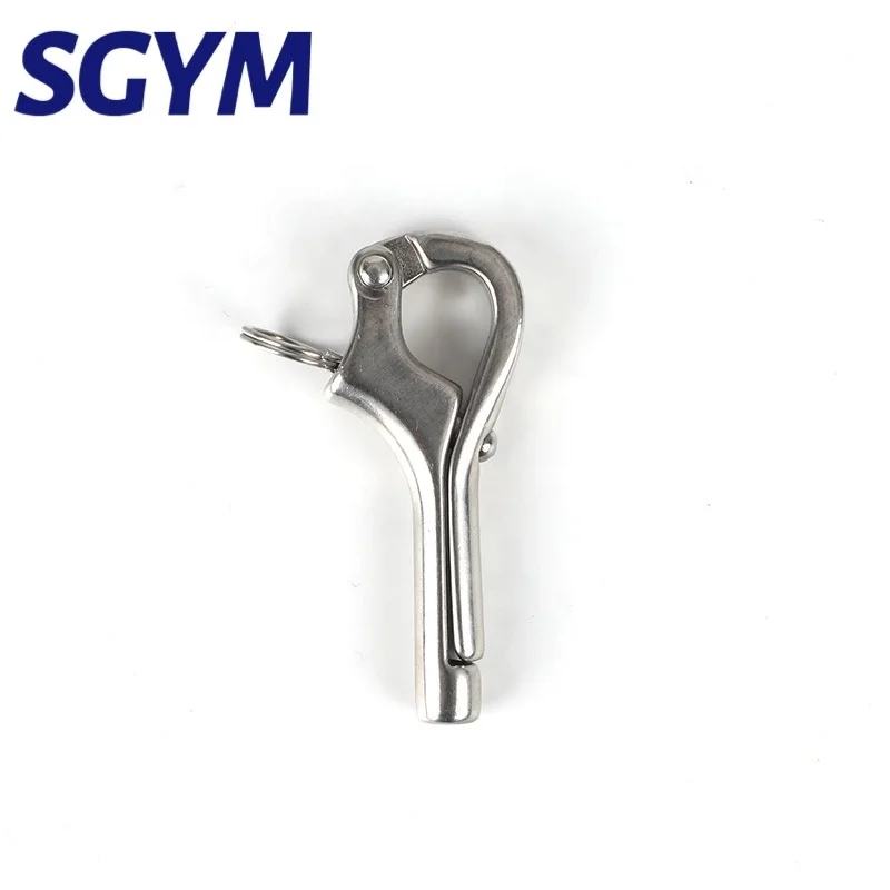 SS316 Marine Boat Cable Quick Release Safety Shackle pin Thread Pelican Hook 6mm