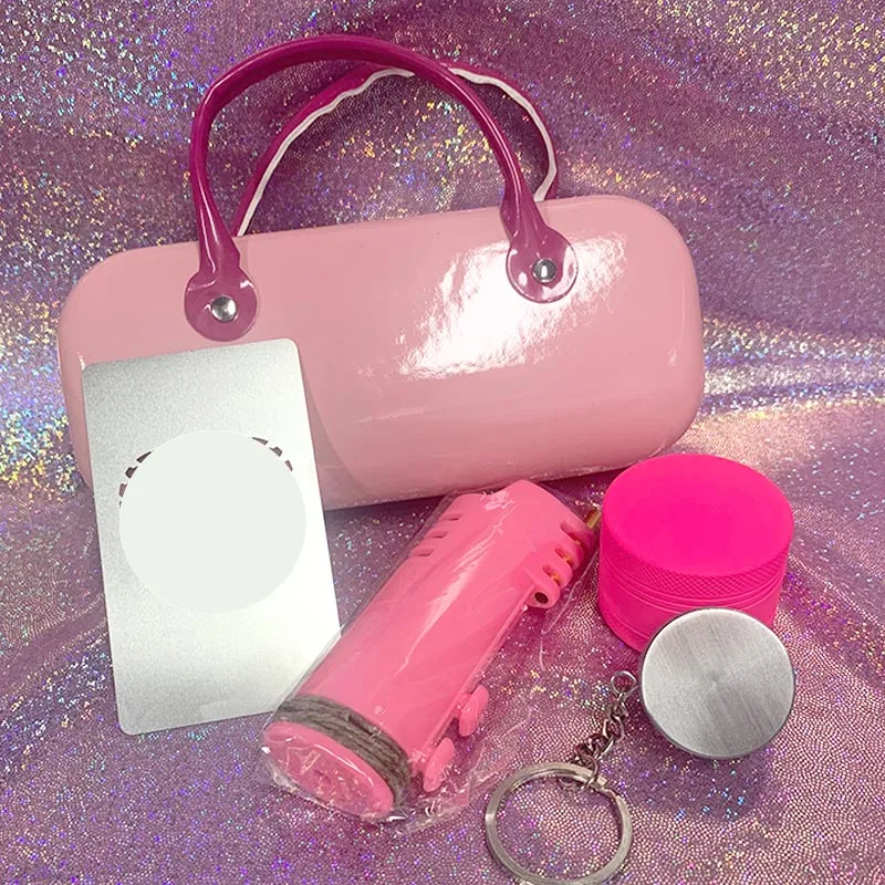 High Quality 2022 New smoking accessories for women cigarette traveling cases box wholesale Pink custom non stick herb grinder