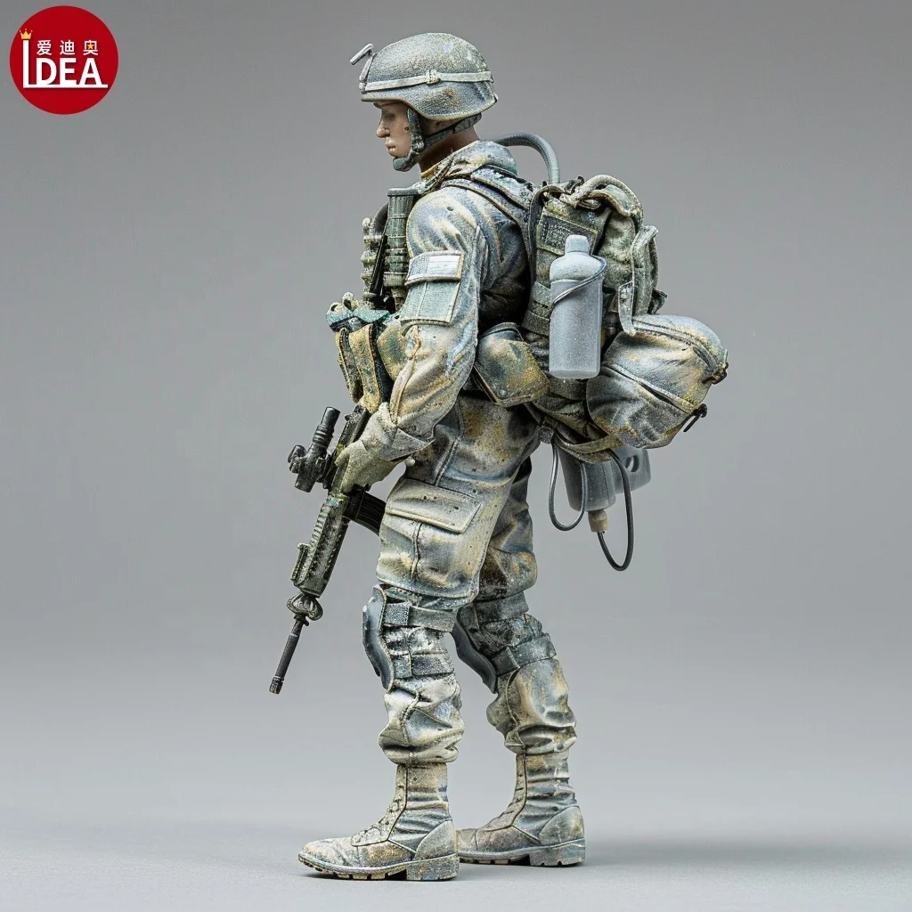 Customized Resin Mini Figure Diecast Soldiers Toy Action Figure Camouflage Military Promotional Gift