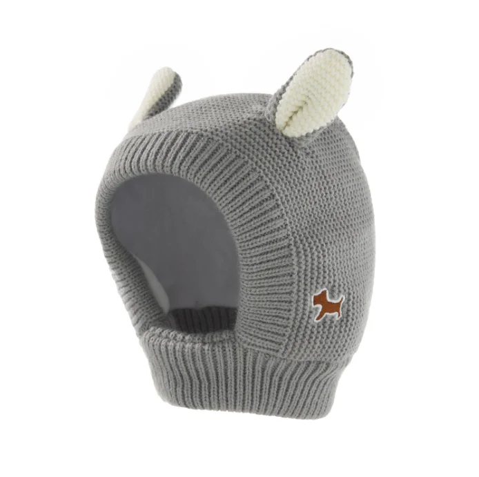 OEKOTEX Comfortable Cotton Baby Hat 1-3Years Knitted Rabbit Ears Pet Hat Winter Warm Hood