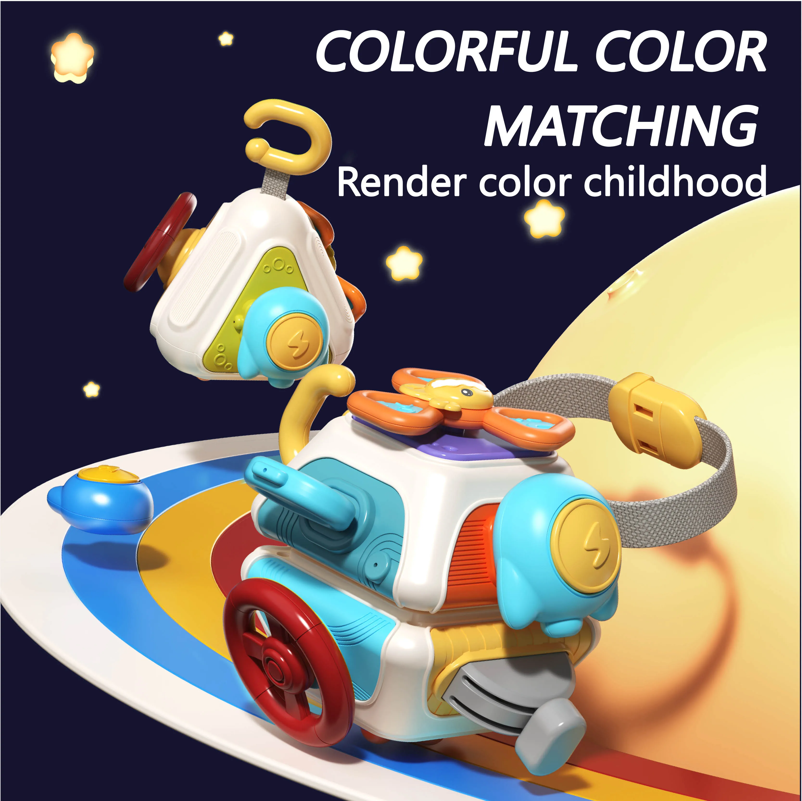 SL Baby Multifunction Ball Toy 10 side Montessori Early Educational Sensory Toys Busy Cube For 1 To 3-year-old Boys Girls