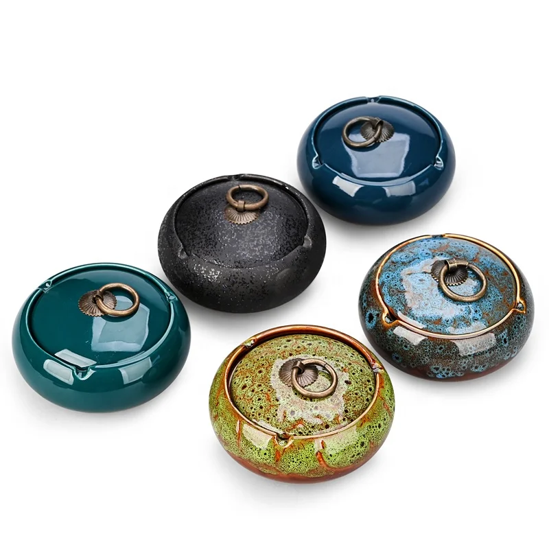 Nordic Ashtray Creative Luxury Custom Ash Tray for Home Accessories Smoking Ceramic Ashtray With Lid