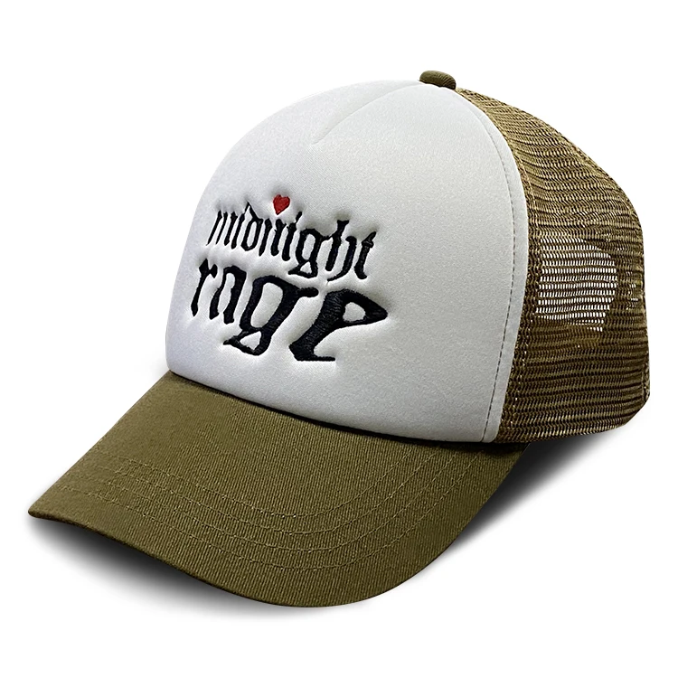 Custom high quality cotton nets hat embroidery trucker hats, trucker caps with printing logo plain foam trucker cap