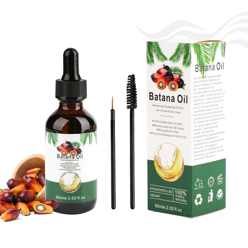 Private Label Oragnic Hair Strengthening Split Ends Essential Oil Natural Moisturizing Hair And Scalp Batana Hair Growth Oil
