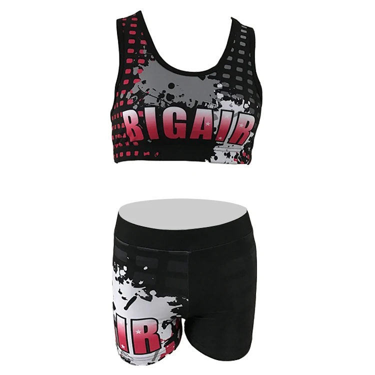Manufacturer Supply Sublimated Printing Design Your Own Cheerleading Dance Costumes Practice Wear Uniform