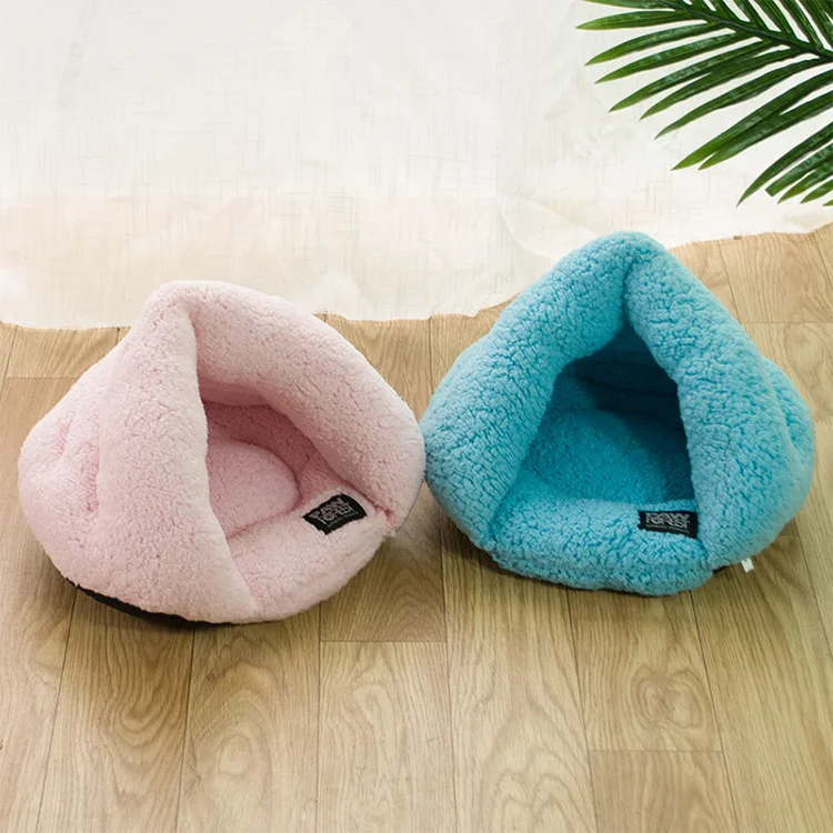 Designer Dog Tent Bed Flannel Cat Bed Foldable Small Pet Bed for Dog and Cats