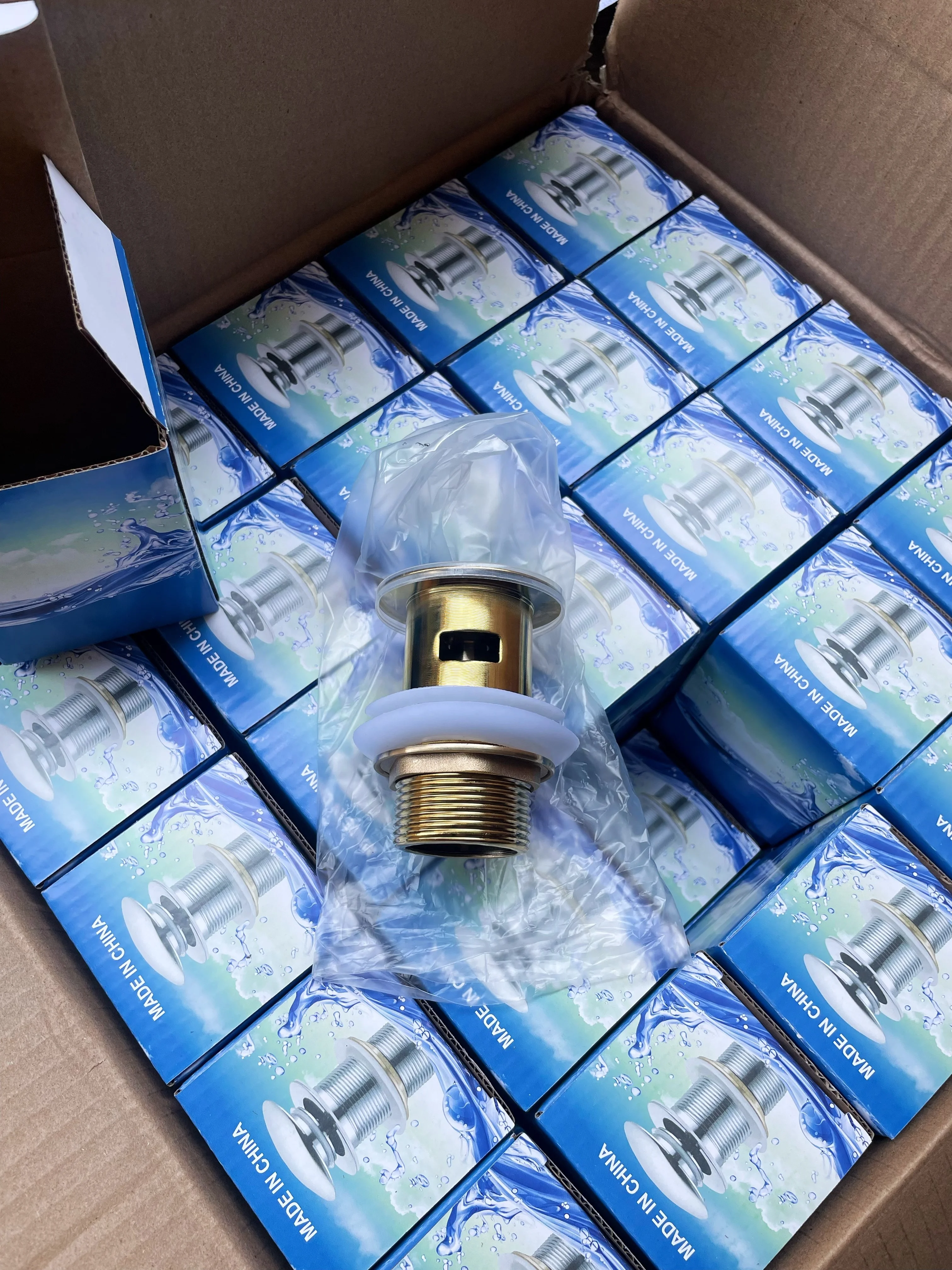 Brass Pop-up Drain Click Clack Sink Waste Basin Drain Stopper  Drainer Sanitary for Shower Bathroom