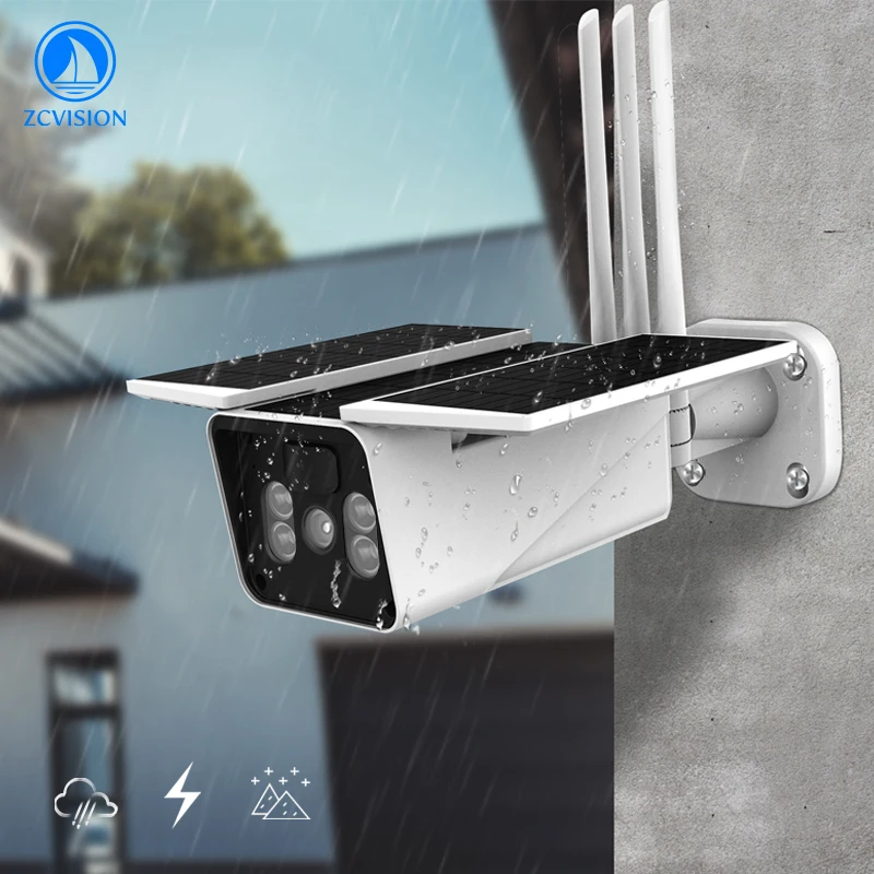 ZCVISION Solar Battery  Wireless CCTV Wifi Camera Full Color Night Vision  Outdoor Panel Camera