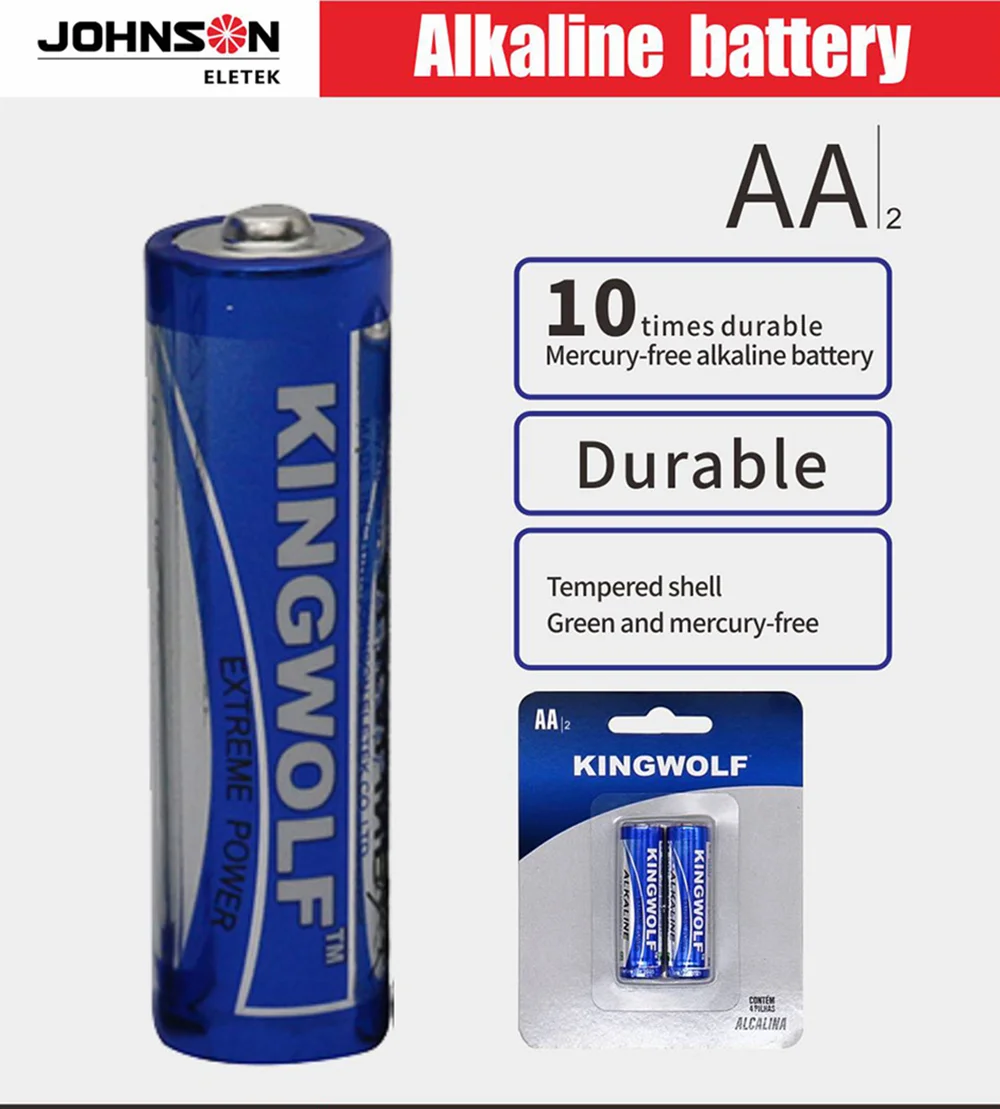 Hot Selling AA Alkaline batteries  1.5 V LR6 AM3  Free Mercury and Free cadmium battery blister card, shrink, boxes bulk pack