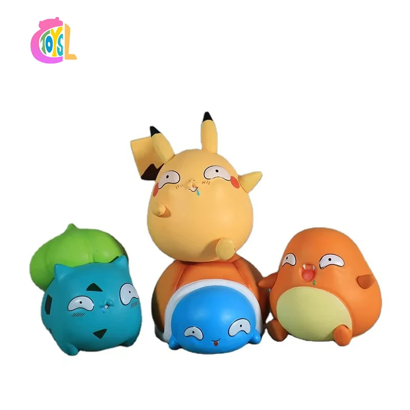 Новое поступление Pokomoned Pikachus Q версия милые игрушки настольные украшения 4 стильные ПВХ мини аниме фигурки