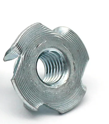 Steel Galvanized Insert Tee Nuts With Prongs carbon steel four claw nut hole zinc plated furniture four claw nut