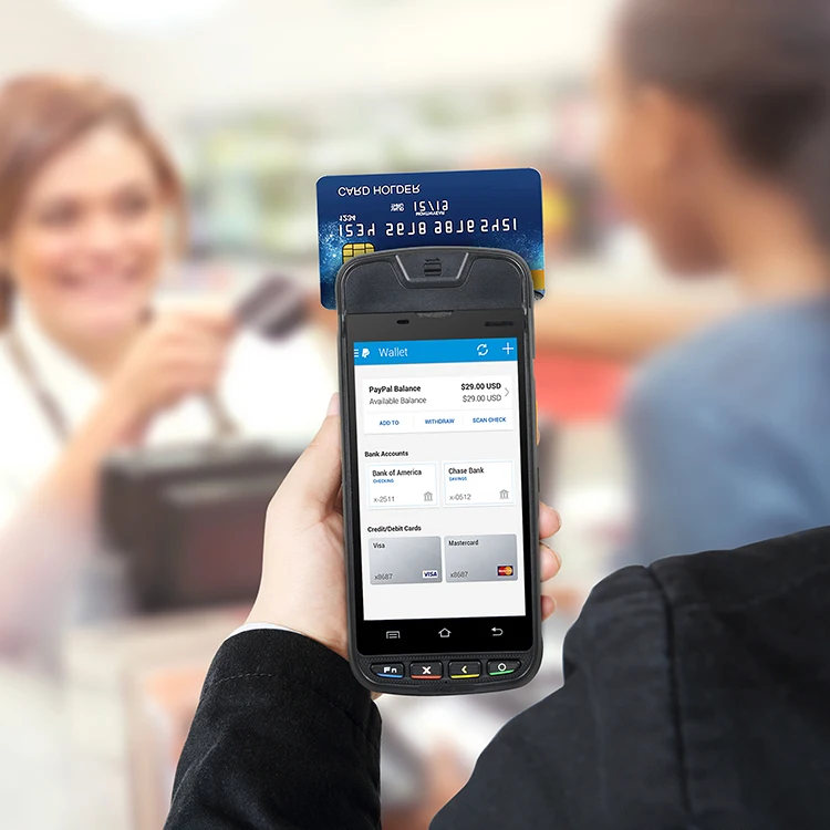 Urovo i9000s Portable pos terminal Handheld Android NFC pos machine with 2D barcode scanner