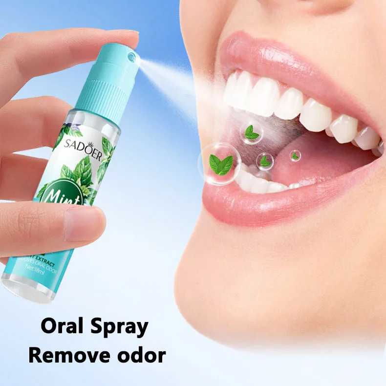 Portable 18ml Oral Care Breath Spray Freshener Mint Mouth Spray for Bad Breath