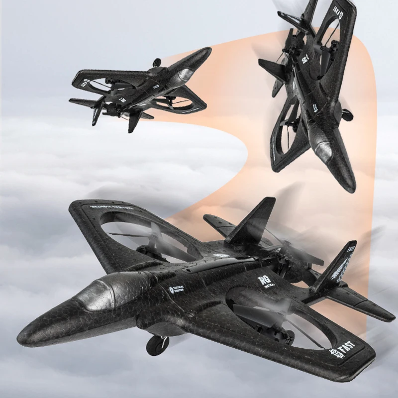 2022 Aircraft Model 2.4GHz 4CH 360 Degree Roll Headless mode Hovering One key Return RC Fighter Plane Jets Toys
