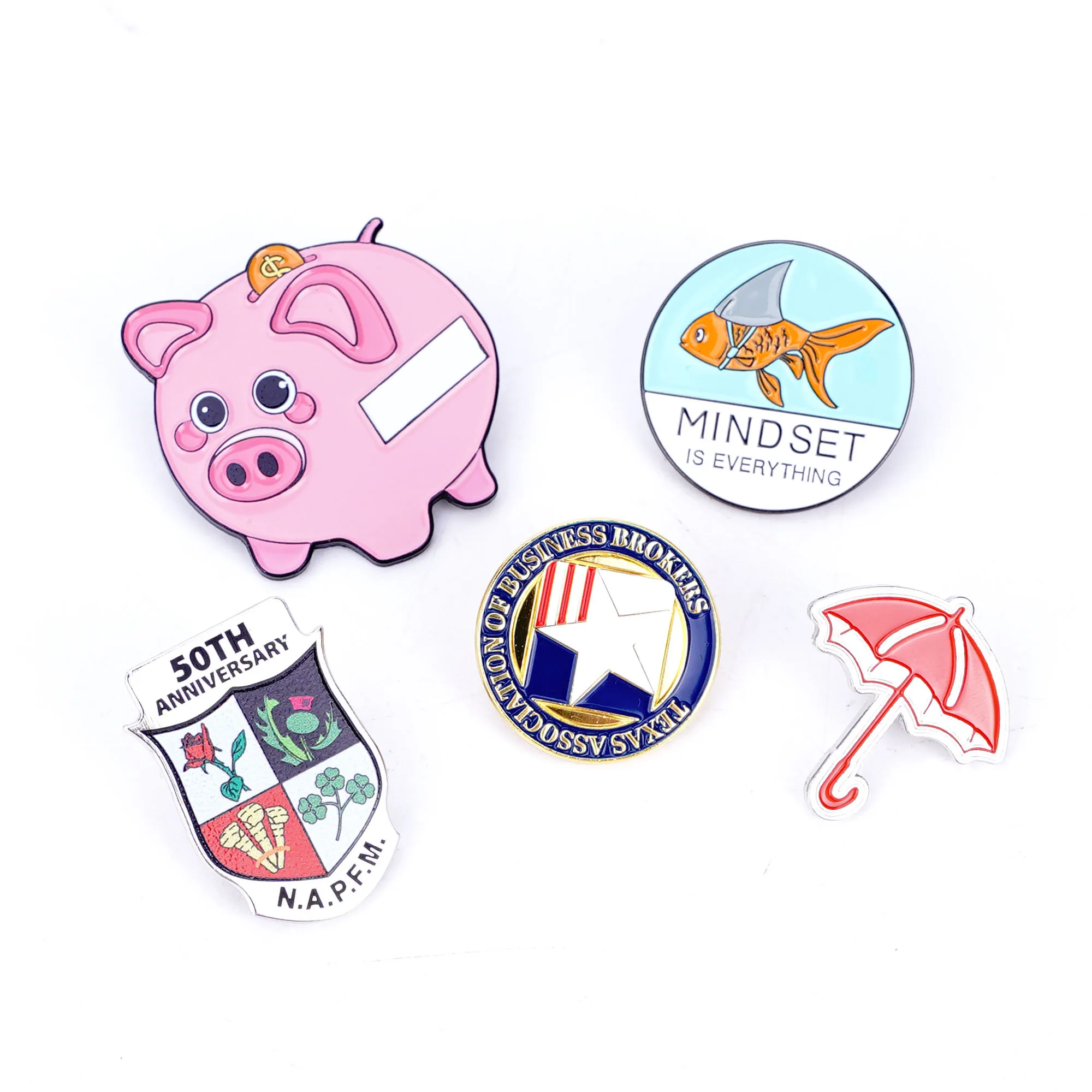 Badge Manufacturer Badge Metal Craft Wholesale Coin Brooch Custom Logo Enamel Pin Soft And Hard Enamel Pin Custom